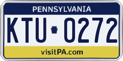 PA license plate KTU0272