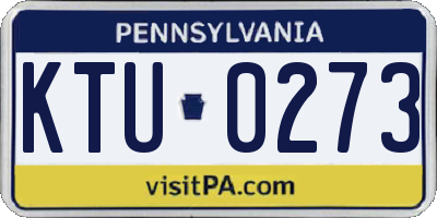 PA license plate KTU0273
