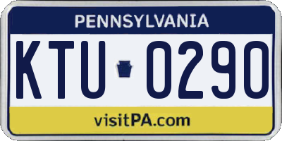 PA license plate KTU0290