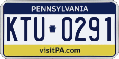 PA license plate KTU0291