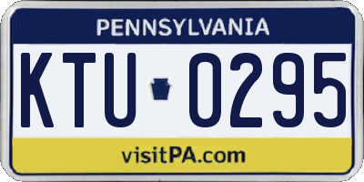 PA license plate KTU0295