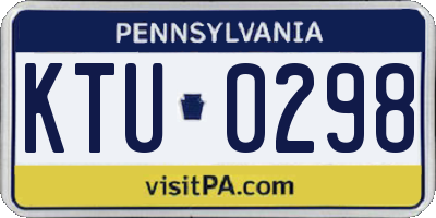 PA license plate KTU0298