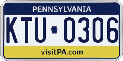 PA license plate KTU0306