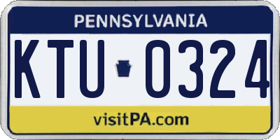 PA license plate KTU0324