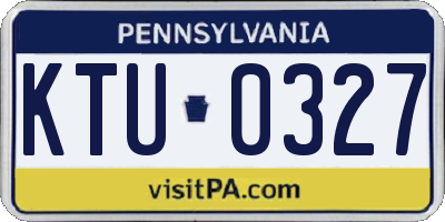 PA license plate KTU0327