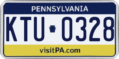PA license plate KTU0328