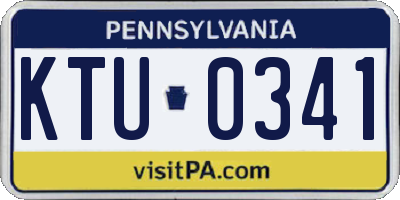 PA license plate KTU0341
