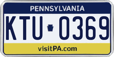 PA license plate KTU0369