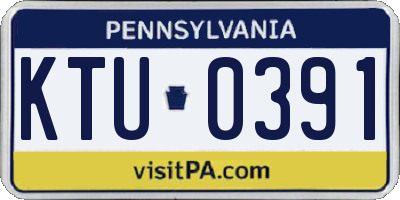 PA license plate KTU0391