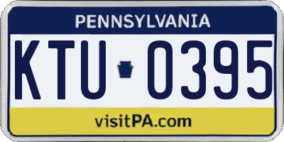 PA license plate KTU0395