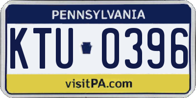 PA license plate KTU0396