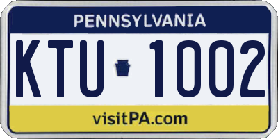 PA license plate KTU1002
