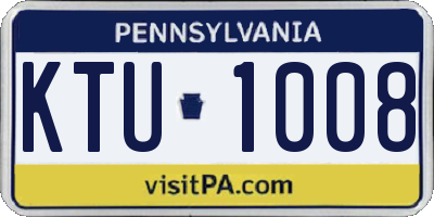 PA license plate KTU1008
