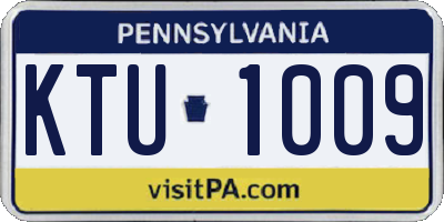 PA license plate KTU1009