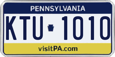 PA license plate KTU1010