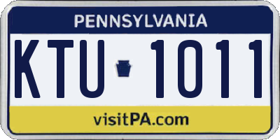 PA license plate KTU1011