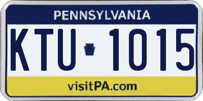 PA license plate KTU1015