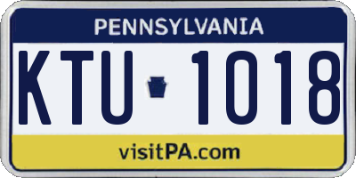 PA license plate KTU1018