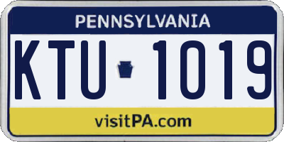 PA license plate KTU1019