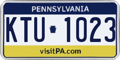 PA license plate KTU1023
