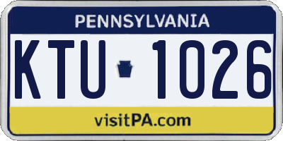 PA license plate KTU1026