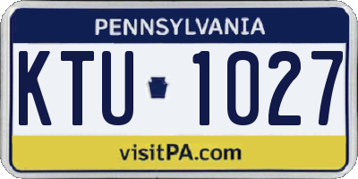 PA license plate KTU1027