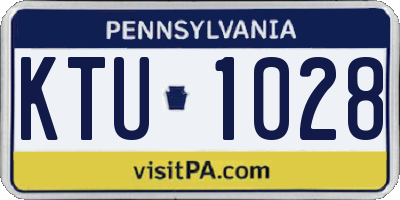 PA license plate KTU1028