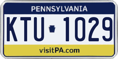 PA license plate KTU1029