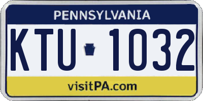 PA license plate KTU1032