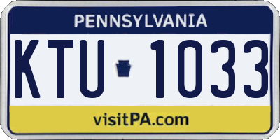 PA license plate KTU1033