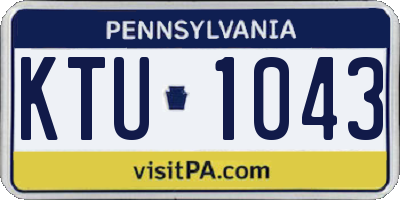 PA license plate KTU1043
