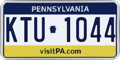 PA license plate KTU1044
