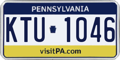 PA license plate KTU1046