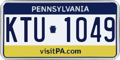 PA license plate KTU1049