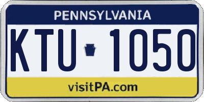 PA license plate KTU1050
