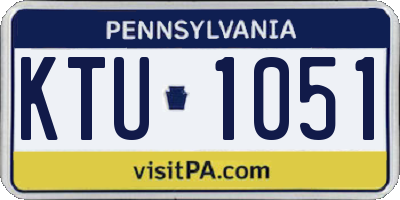 PA license plate KTU1051