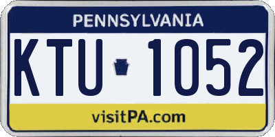 PA license plate KTU1052