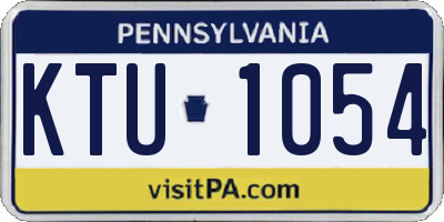 PA license plate KTU1054