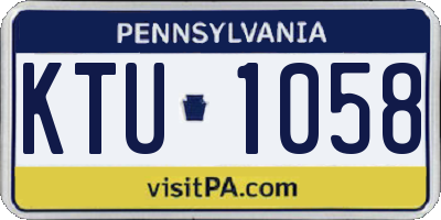 PA license plate KTU1058