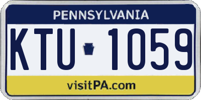 PA license plate KTU1059