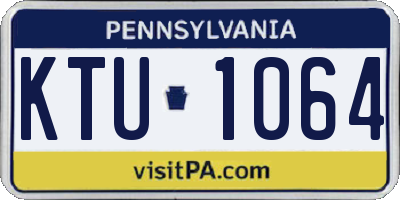 PA license plate KTU1064