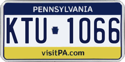 PA license plate KTU1066