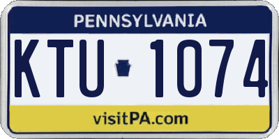 PA license plate KTU1074