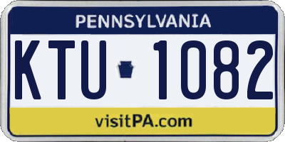 PA license plate KTU1082