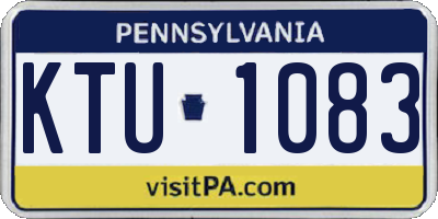PA license plate KTU1083