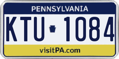 PA license plate KTU1084
