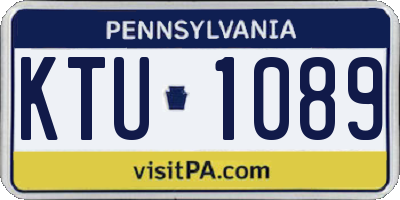 PA license plate KTU1089