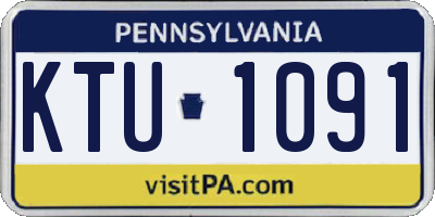 PA license plate KTU1091