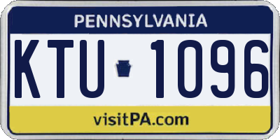 PA license plate KTU1096