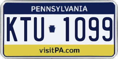 PA license plate KTU1099